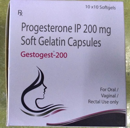 प्राकृतिक माइक्रोनाइज़्ड प्रोजेस्ट्रोन कैप्सूल