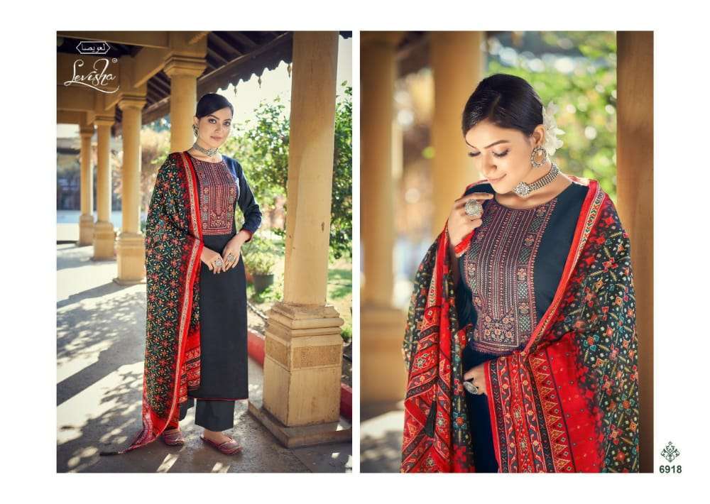 Multi Color Levisha Panihari Vol 3 Jam Cotton Print With Embroidery Work Dress Material Catalog