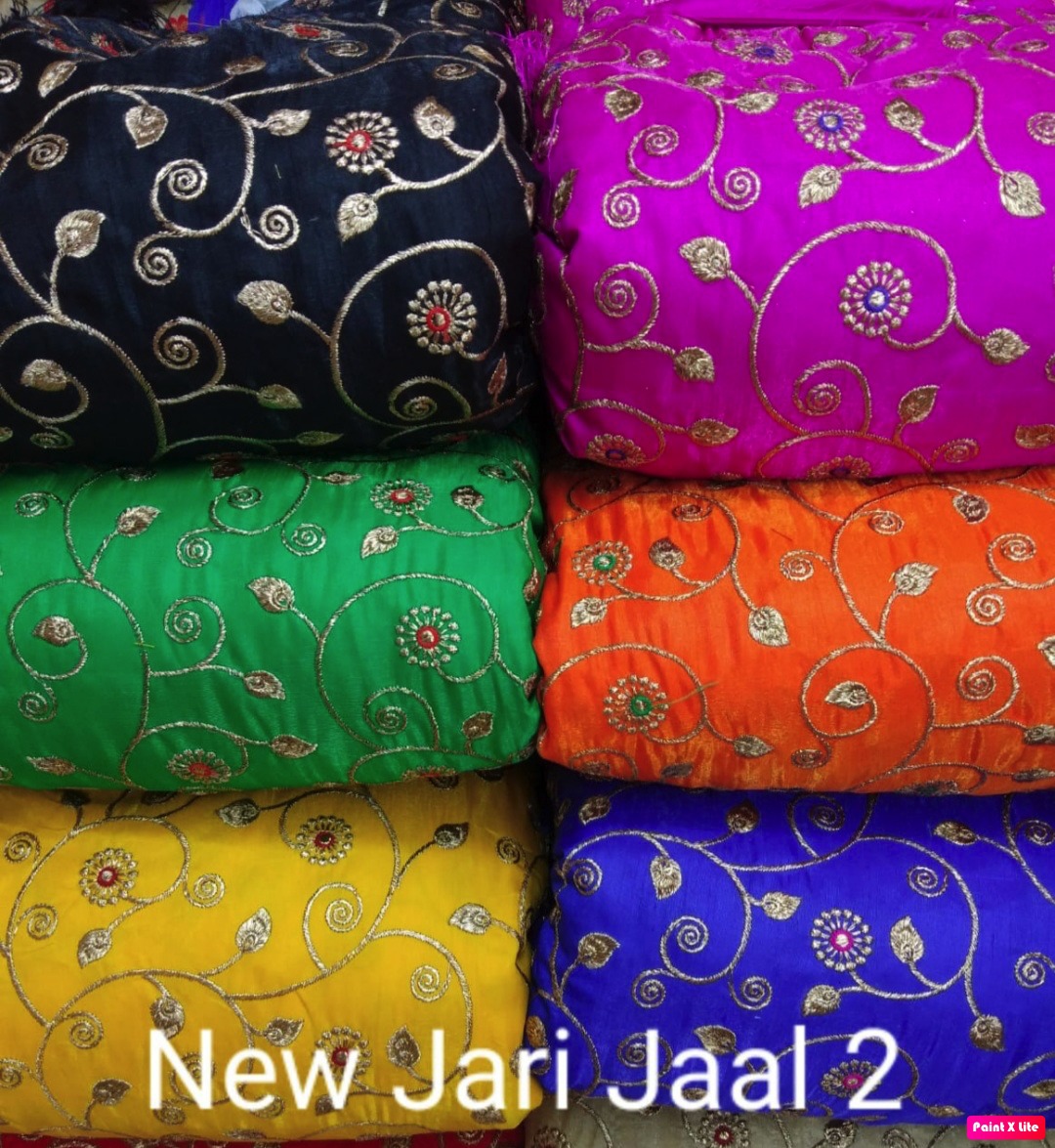 Embroidery Fabric - 44 Inch Width, Satin Banglori Material, Multipurpose Use, Available In Light & Dark Colours, 100 Cm Length, Elegant Embroidered Texture