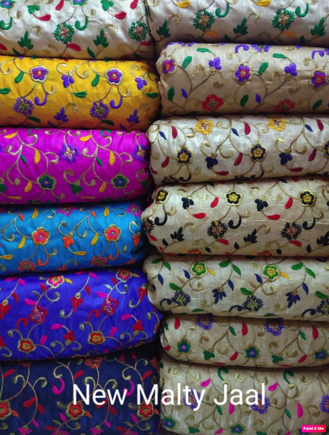 Embroidery Fabric - 44 Inch Width, Satin Banglori Material, Multipurpose Use, Available In Light & Dark Colours, 100 Cm Length, Elegant Embroidered Texture