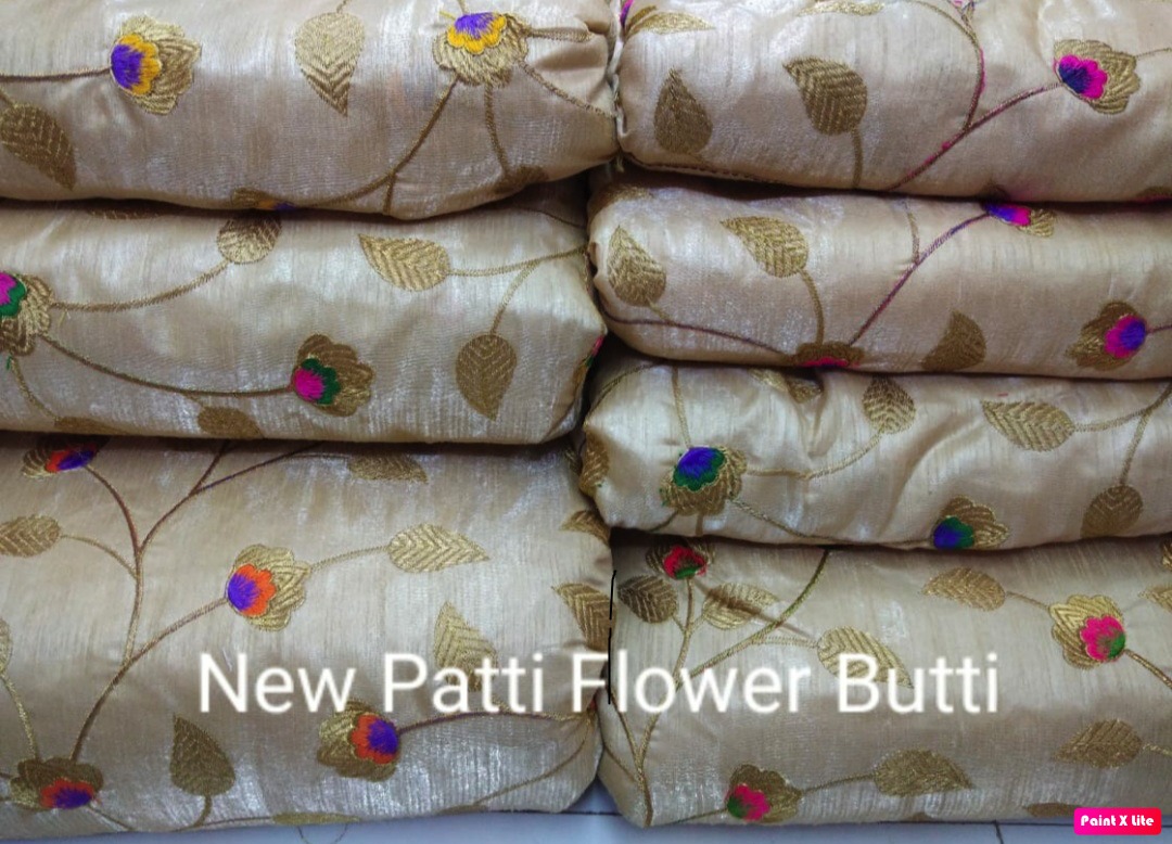 Embroidery Fabric - Satin Banglori, 44" Width With Light & Dark Colors, Embroidered Texture & Multipurpose Use