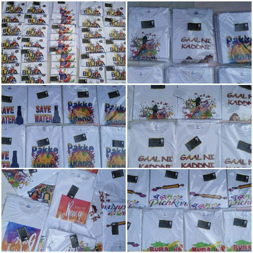 Customized Holi Printed Tshirts
