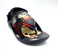 ब्लैक/रेड किड्स कैज़ुअल ब्लैक सैंडल