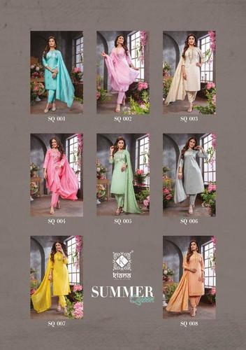 Dry Cleaning Summer Queen Cotton Lurex Touch Thread Work Kurtis