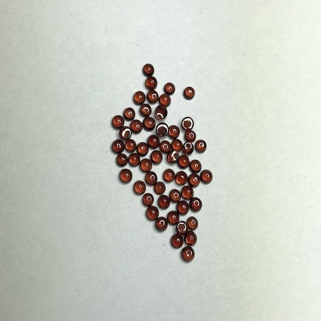 3mm Mozambique Red Garnet Round Cabochon Loose Gemstones Grade: Aaa