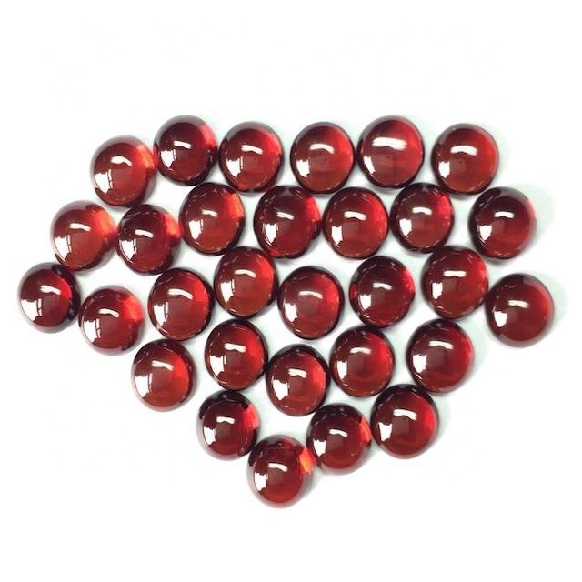 6mm Mozambique Garnet Round Cabochon Loose Gemstones Grade: Aaa