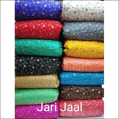 Washable Jari Jaal Embroidery Fabric