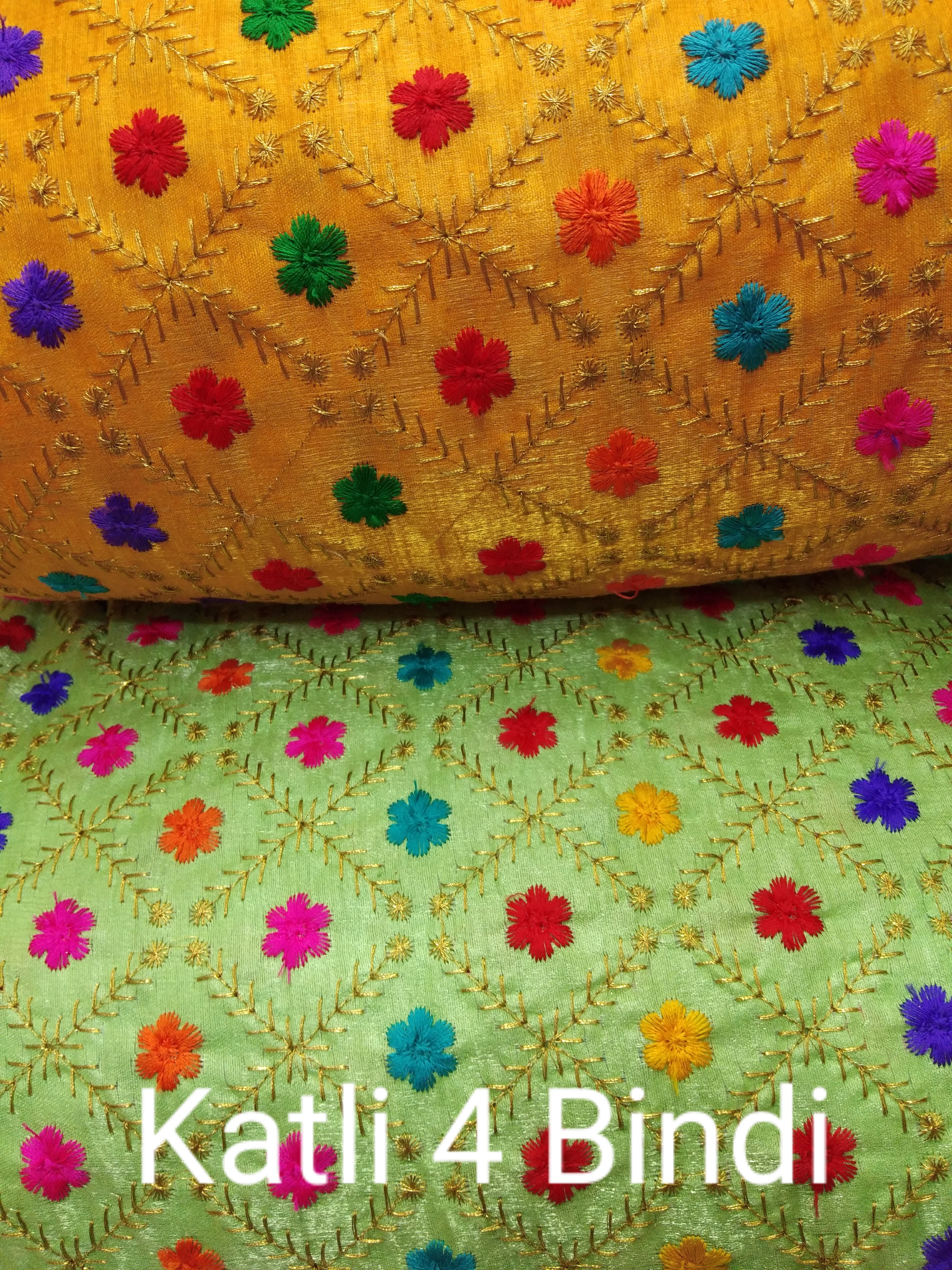 Satin Banglori Embroidery Fabric - 44" Width, Multipurpose Use, All Light & Dark Colours, Washable
