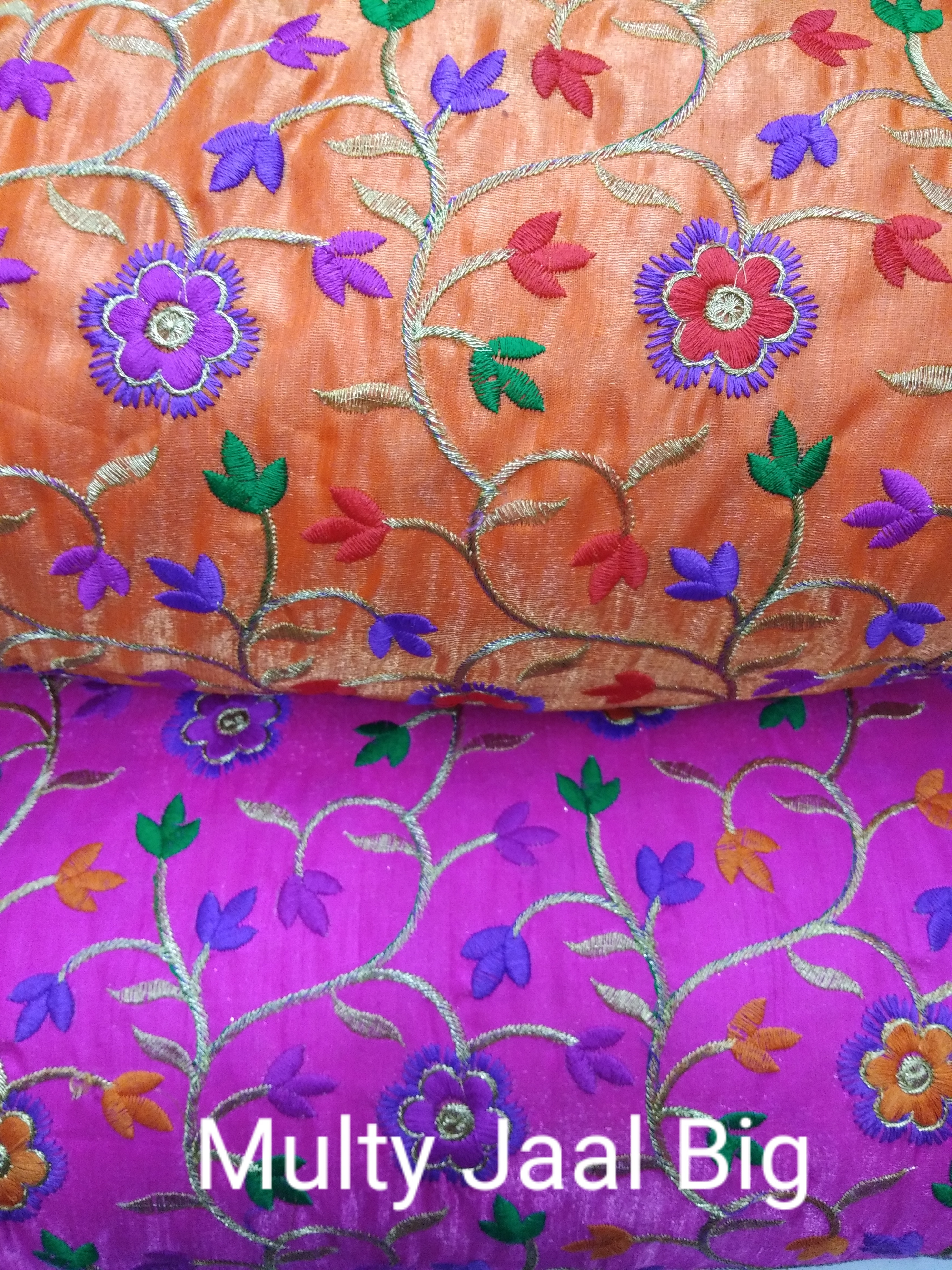 Satin Banglori Embroidery Fabric - 44" Width, Multipurpose Use, All Light & Dark Colours, Washable