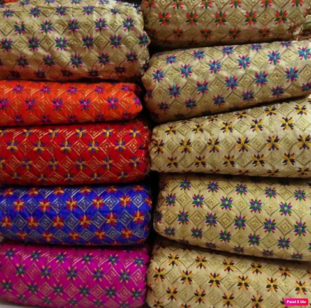Satin Banglori Embroidery Fabric - 44" Width, Multipurpose Use, All Light & Dark Colours, Washable
