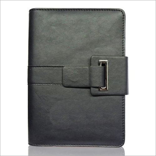 Black Office Planner - PU Leather, 120 Pages , Daily, Weekly, Monthly, and Yearly Layouts with Important Numbers, Maps, and STD Codes