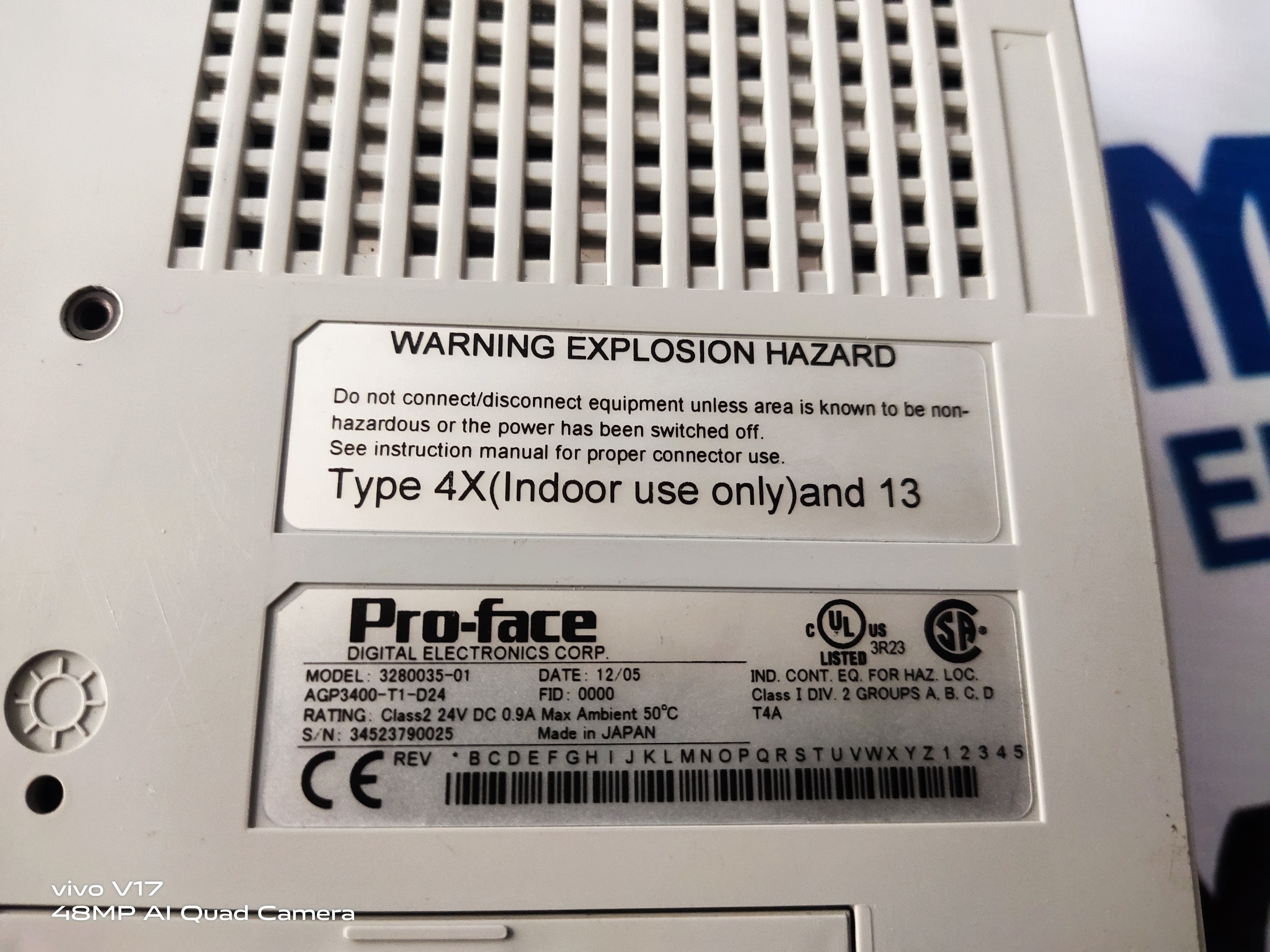 Ethernet Port Pro Face Hmi Application: Industrial