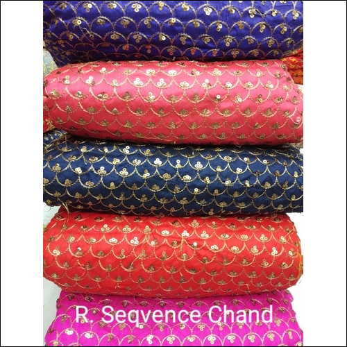 R Sequence Embroidery - 44" Width, 100 cm Length | Washable, Multi-Purpose Fabric in Various Light & Dark Colors with Intricate Embroidery Designs