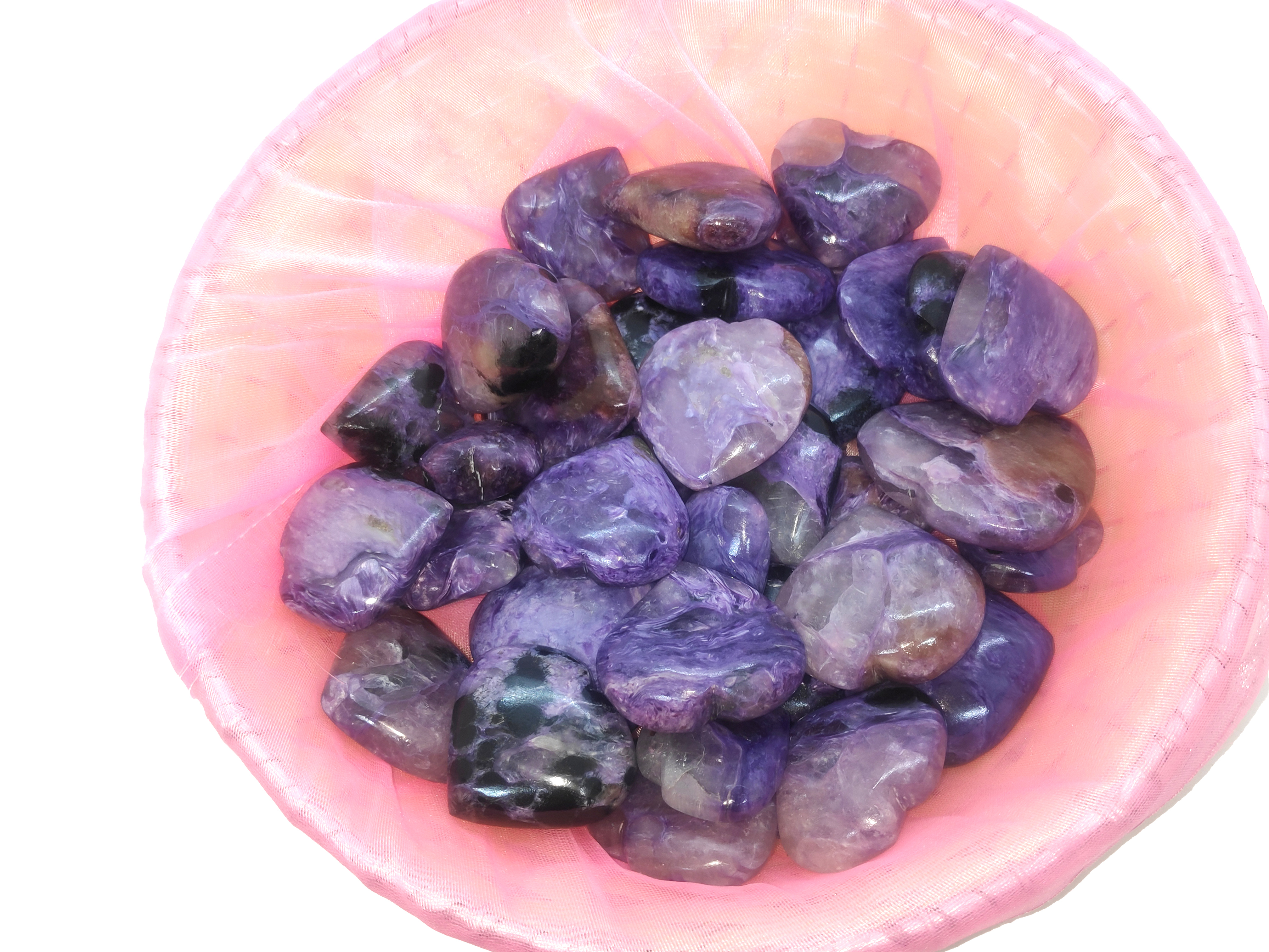 Charoite Hearts