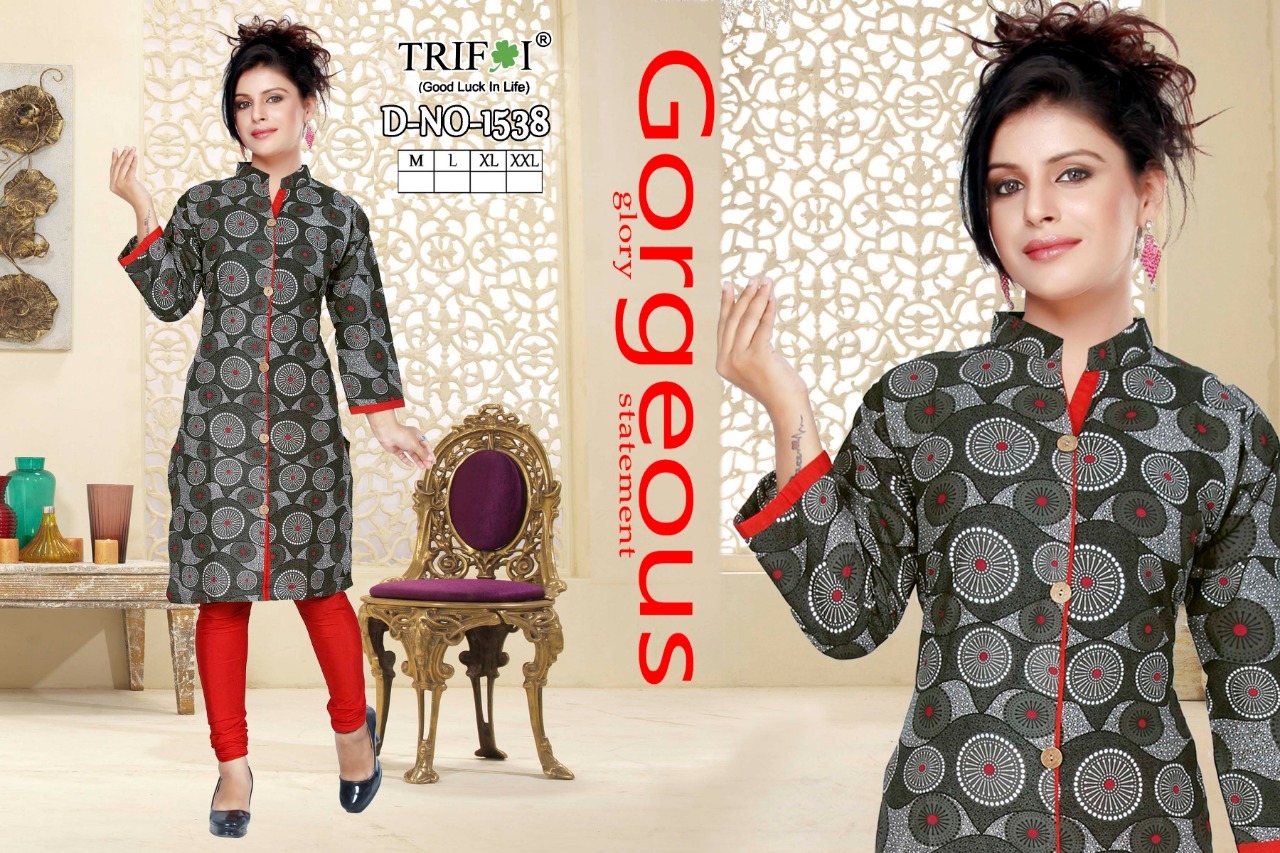 Cotton Printed Embrodiery Kurtis