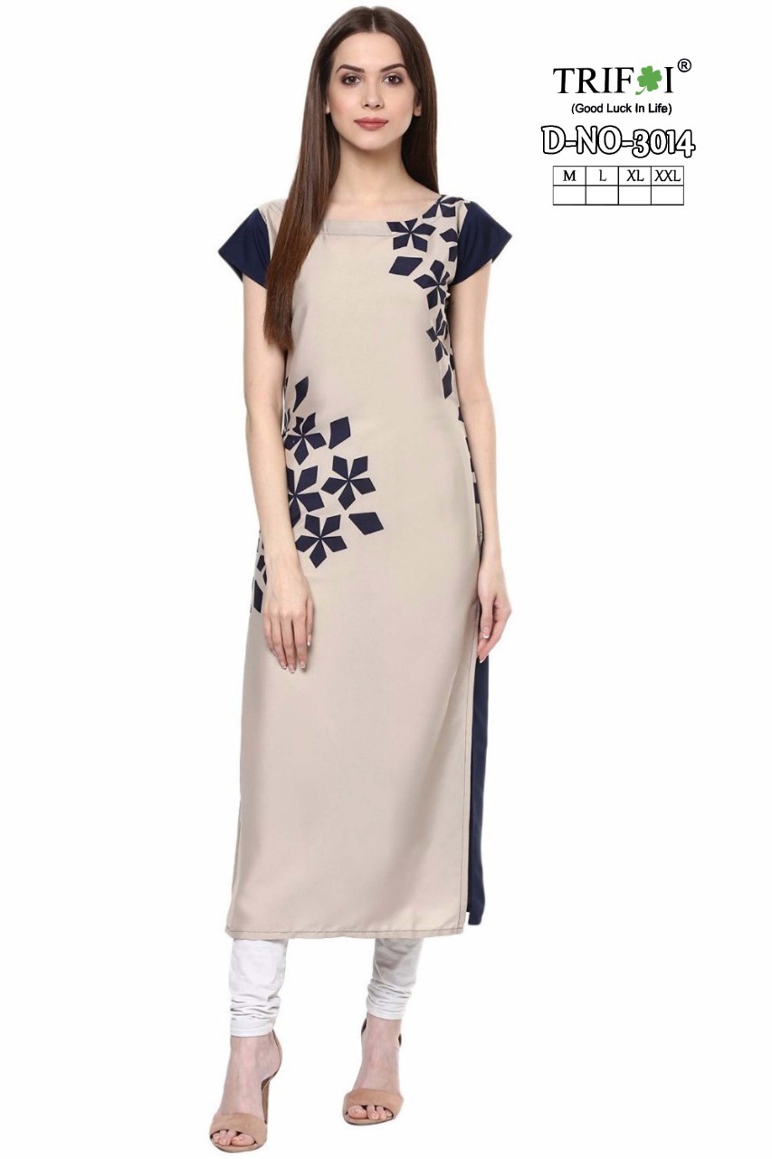 Multi Shades Branded Crepe Kurtis
