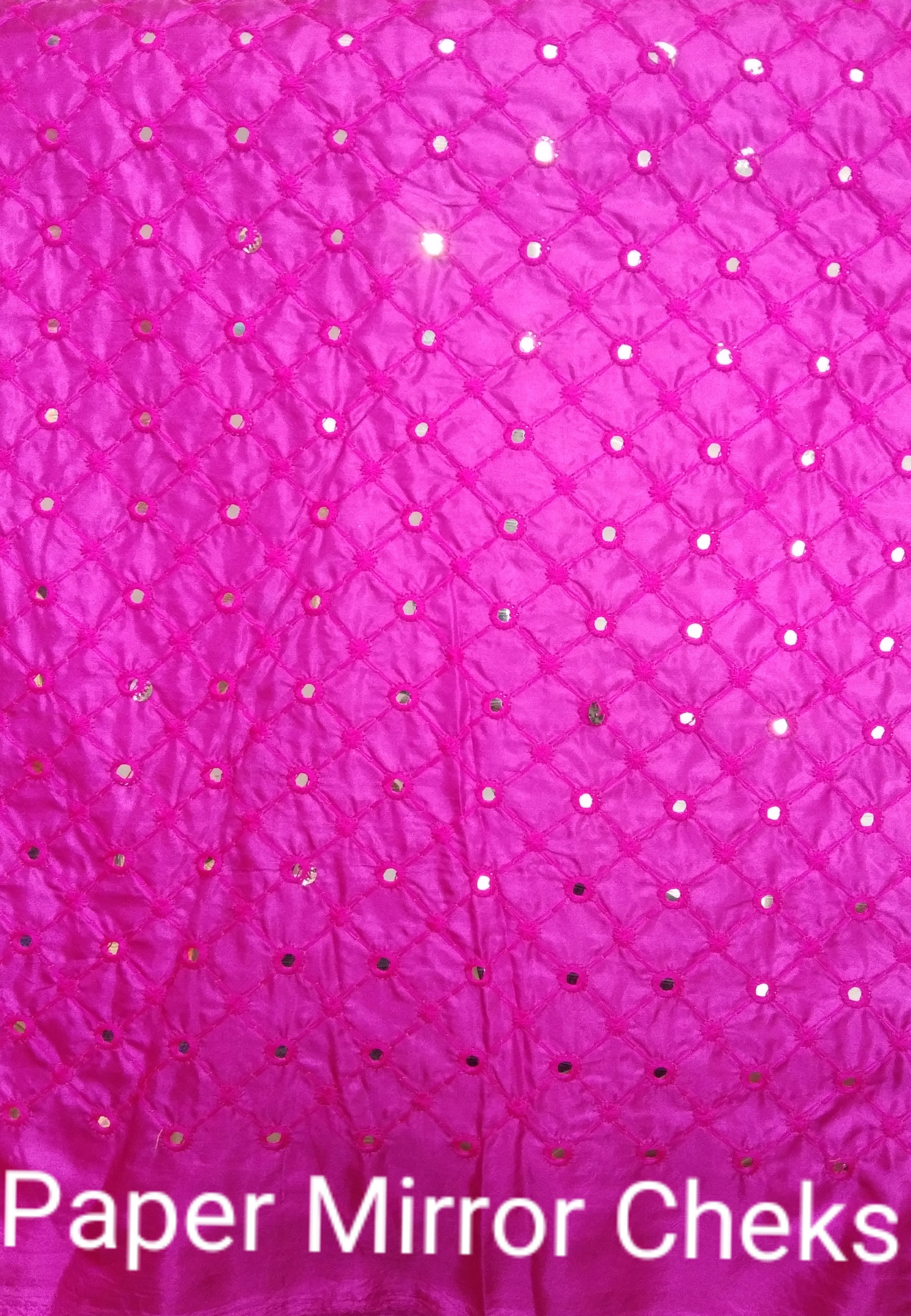 Paper Sequence Embroidery - 44" Wide Cotton Blend, Multiple Light & Dark Colors | Washable, Multipurpose, Embroidered Texture, 100 Cm Length