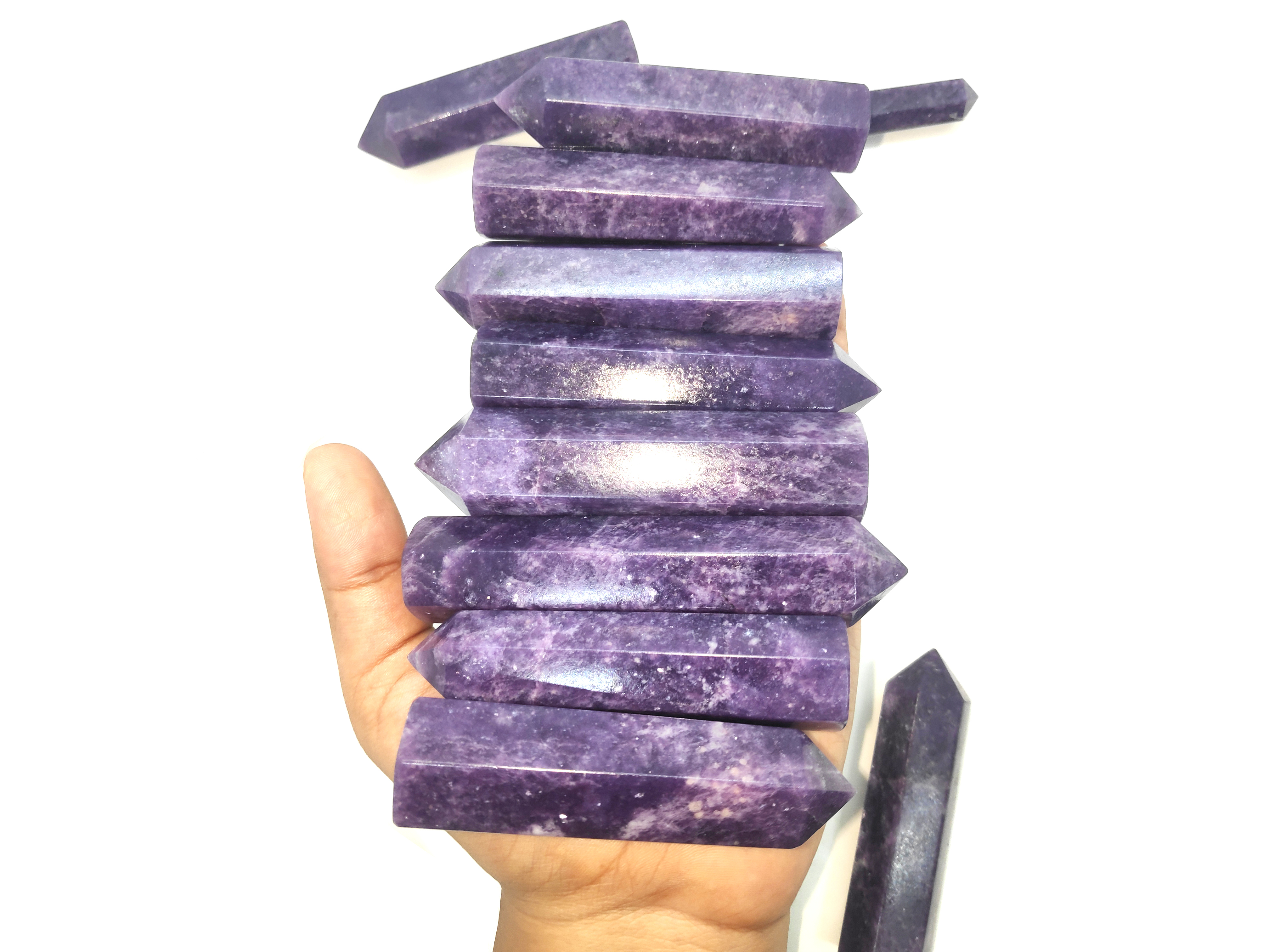 Lepodolite Towers Gemstone - Lepidolite 2-4 Inches, Purple Tower | Natural Healing Crystal, Intense Color, Meditation Use