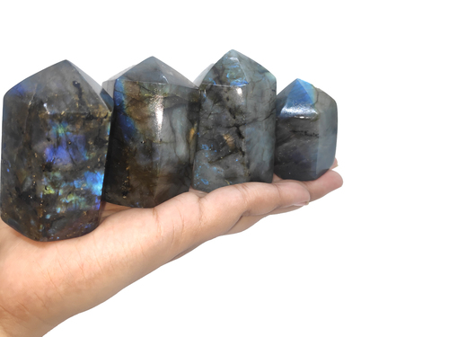 Labrodorite Big Towers Gemstones - Untreated Blue Labradorite Tower, Variable Size | Natural Beauty, Energy Balance, Spiritual Use