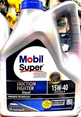 मोबिल सुपर 1000 डीजल 15w-40 आपी Ch-4 मल्टीग्रेड इंजन ऑयल (3.5l)