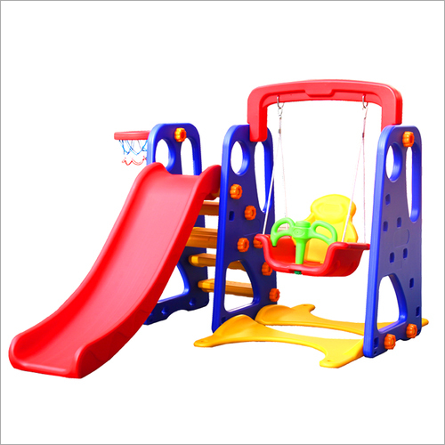 Kilkari Plastic Slide - 3 Ft Height, Red Color, Indoor & Outdoor Use | For Ages 18 Months & Above, Manual Function