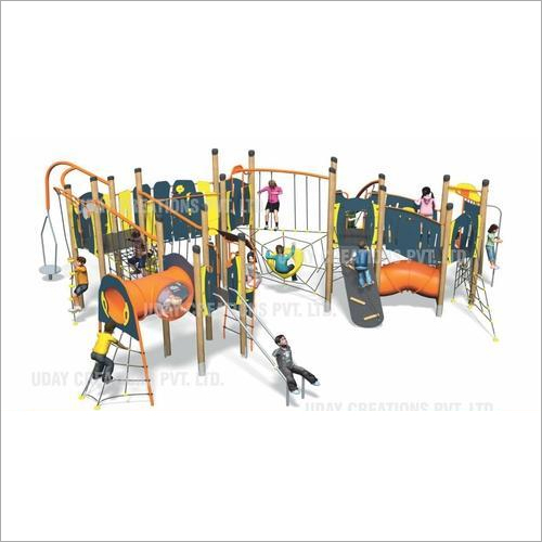 Adventure Climber Play Set - MS with Powder Coating, Customized for Ages 6-14 | Outdoor Play Station for 40-50 Kids, Assembly Required