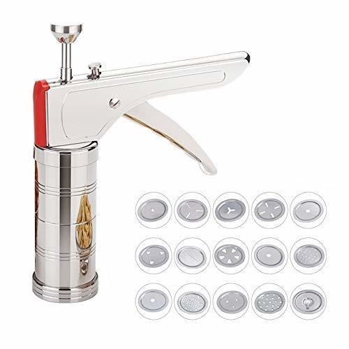 Kitchen Press - Stainless Steel, 25x15 Cm, Silver | 14 Jallies For Versatile Snack Shapes, Easy Cleanup With Lock System