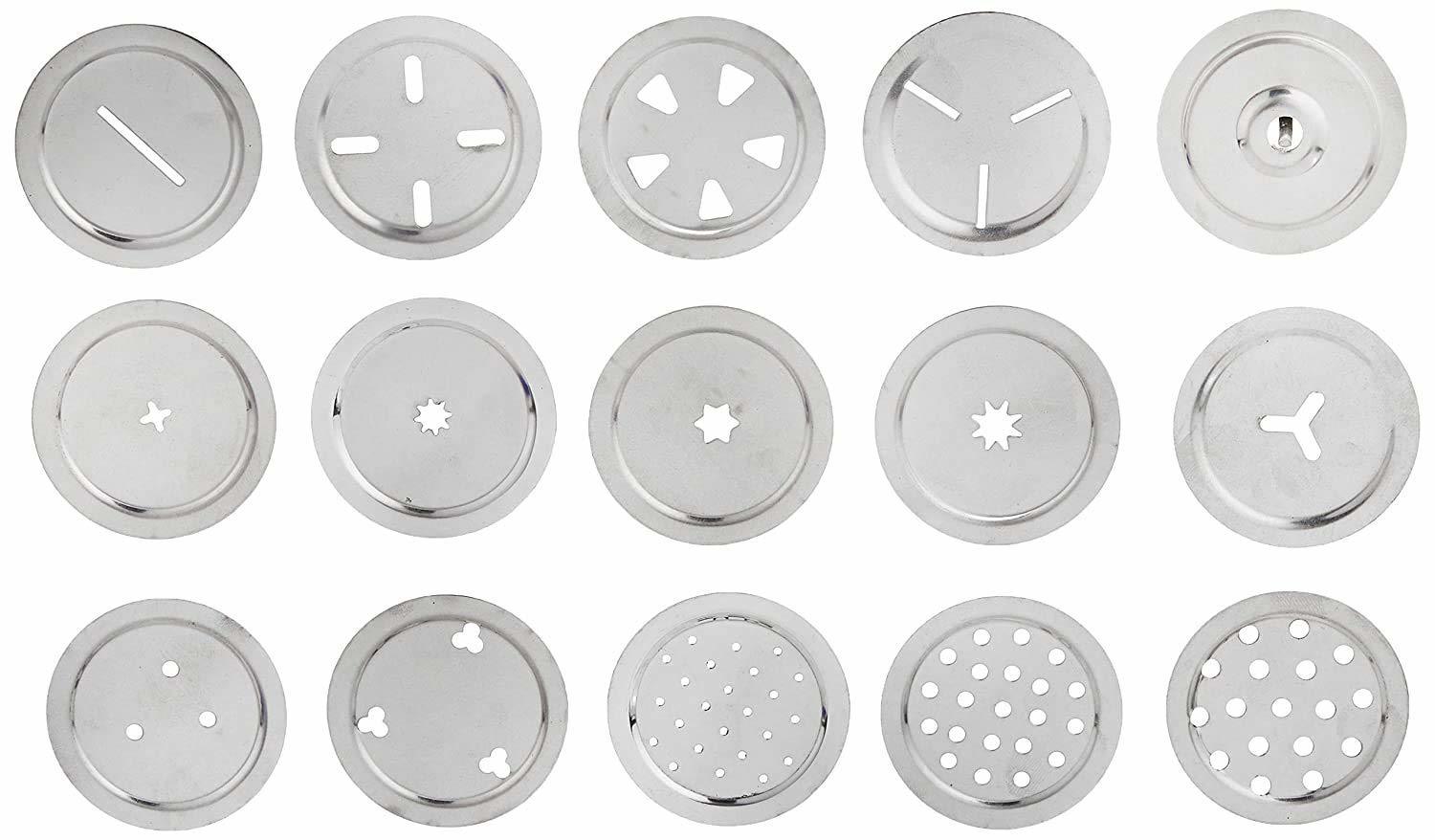 Kitchen Press - Stainless Steel, 25x15 Cm, Silver | 14 Jallies For Versatile Snack Shapes, Easy Cleanup With Lock System