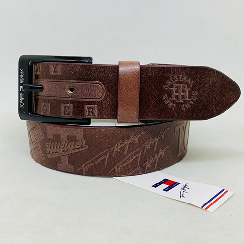 Brown Leather Belt - Leather Material, Brass Buckle | Designed for Male, Classic Brown Color, Timeless Style and Durability