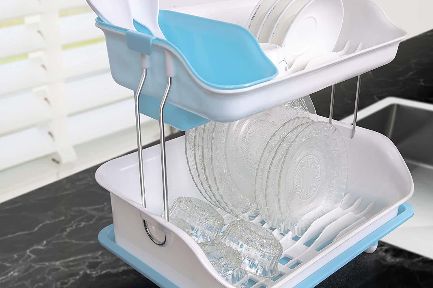 2 Tier Dish Drainer Rack