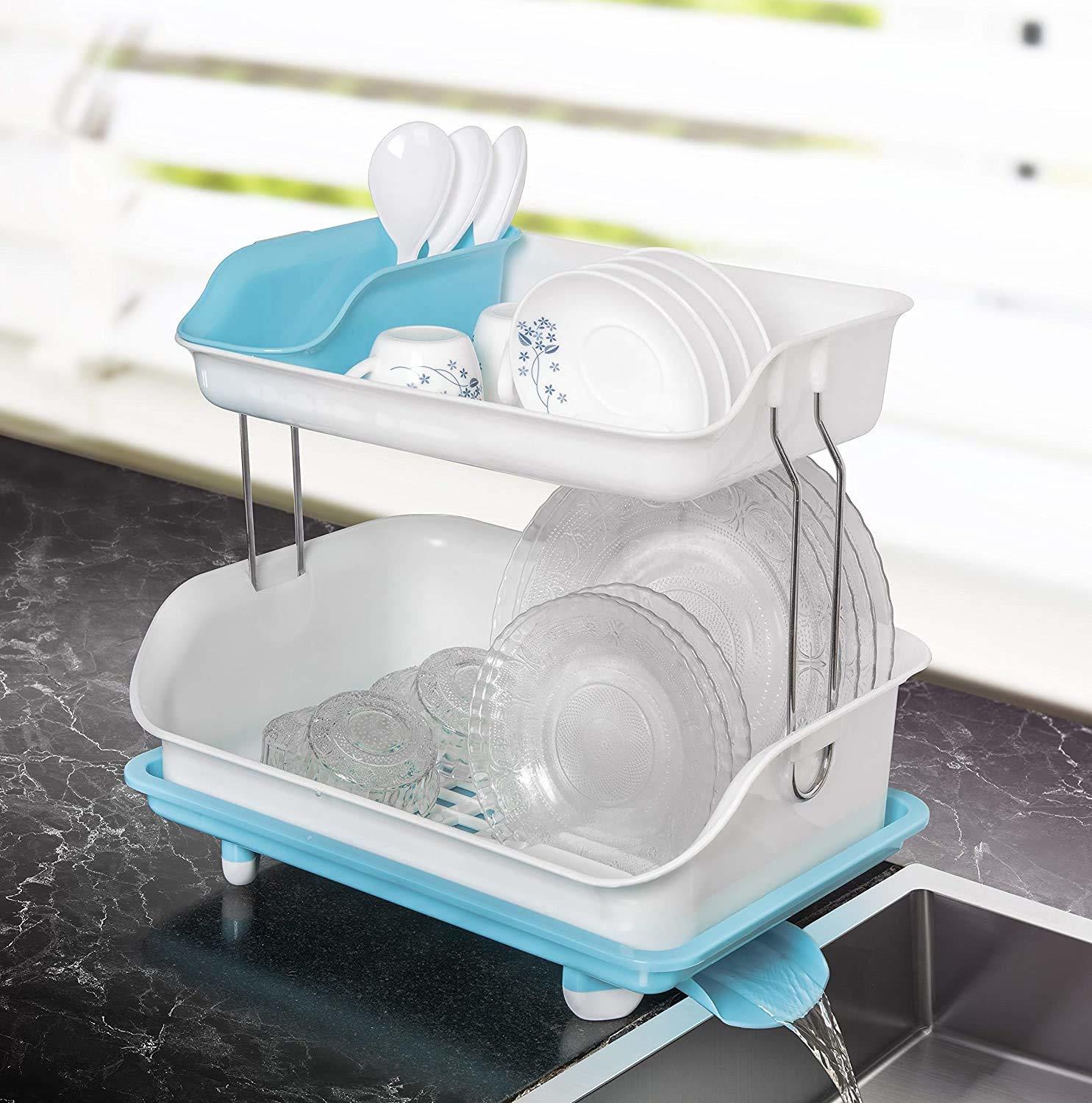 2 Tier Dish Drainer Rack
