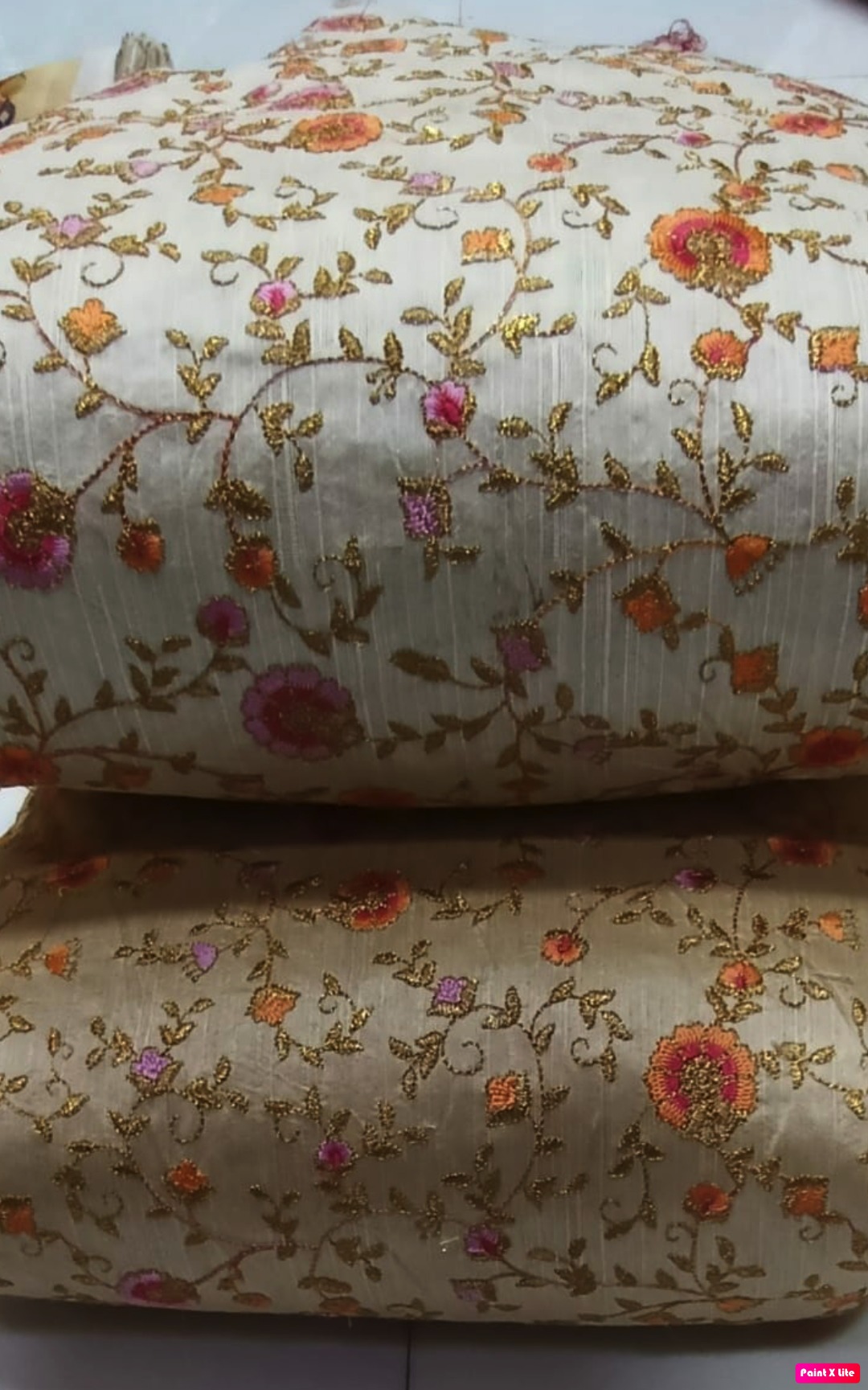 Sherwani Embroidery Fabric - 44" Width, Embroidered Texture In All Light & Dark Colours | Multipurpose, Washable Material, Various Design Options
