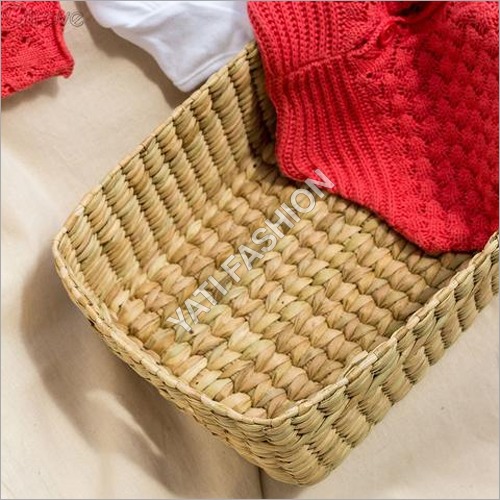 Kauna Grass Fruit Basket - Eco-Friendly, Artificial Decoration Basket | Brown Color, Made from Kauna Grass for Stylish Home Decor