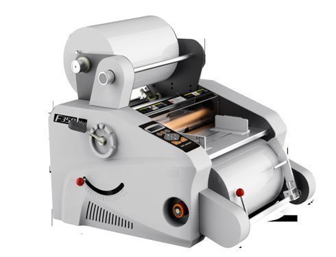 Roll Lamination Machine - Feeding Width 130-350mm, Length 110-999mm, Thickness 80-400gsm | Automatic Operation, Anti Curl Gear, No Auto Sheet Cutter