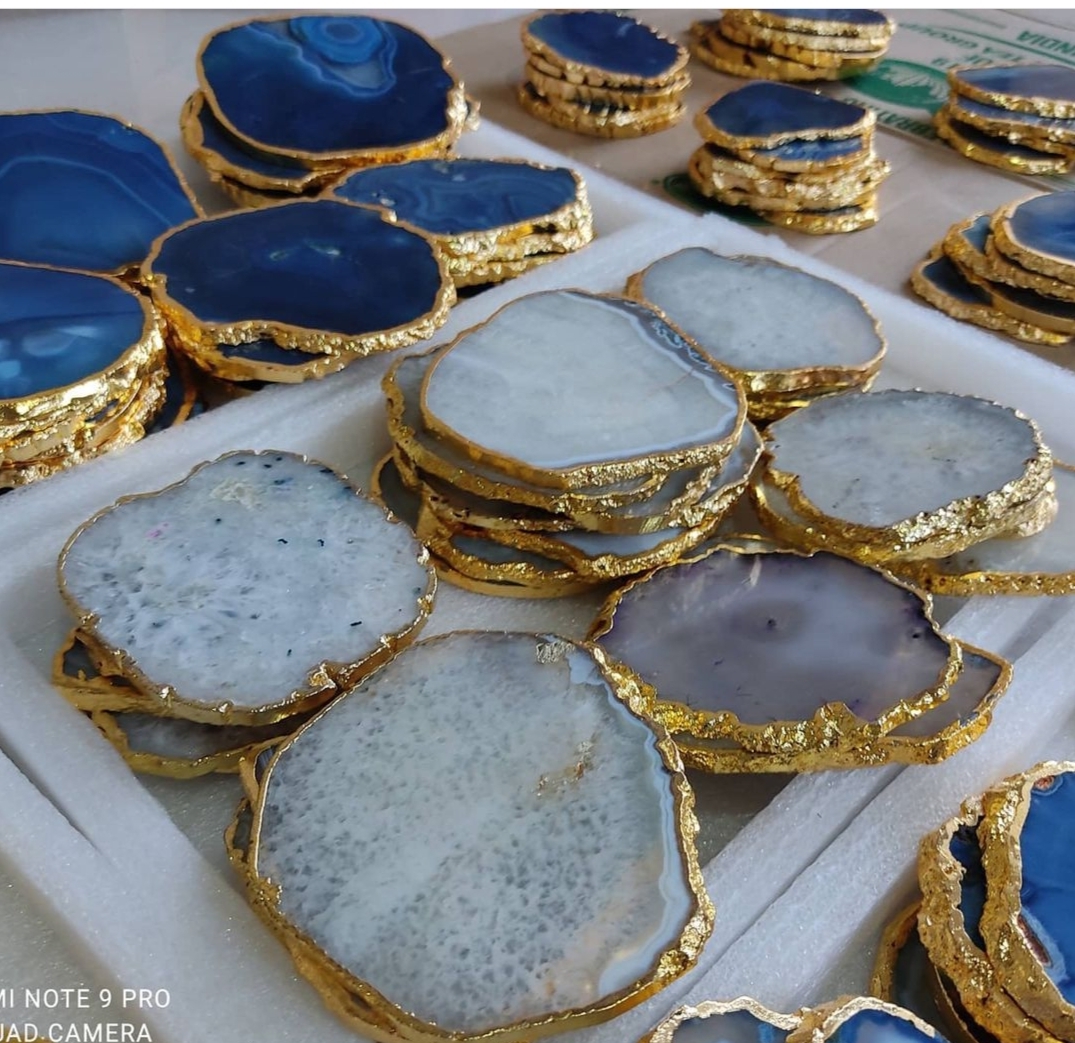 Agate Slices With Engraving