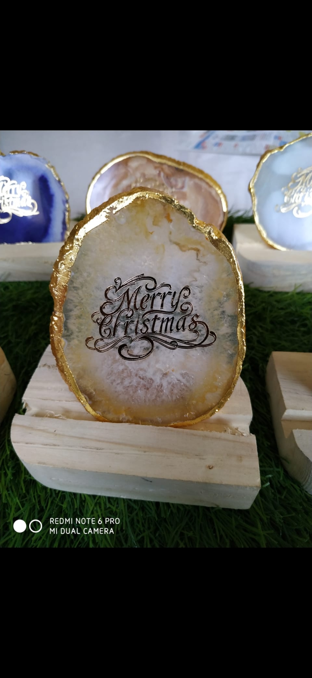 Firoja Agate Slices With Engraving