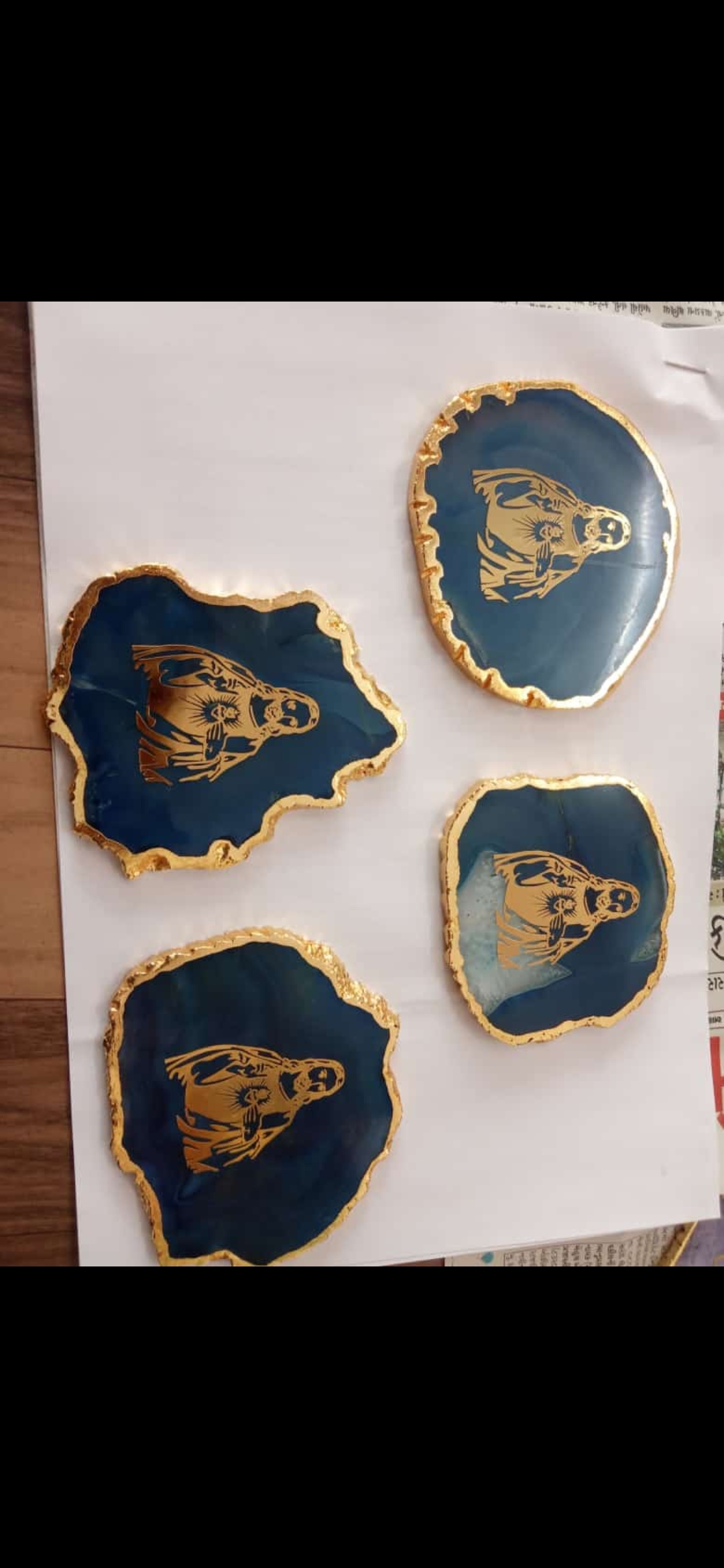 Firoja Agate Slices With Engraving