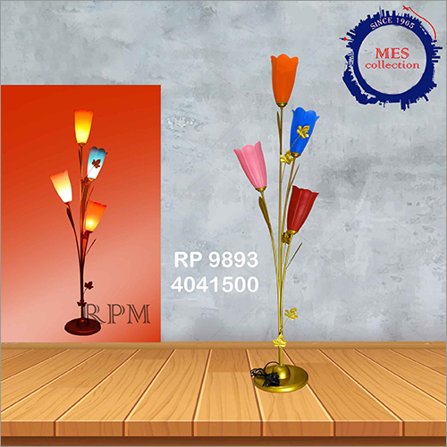Decorative Floor Lamp - Metal & Glass, 60 Inches Gold Finish | 10W LED, 120V Efficient Lighting