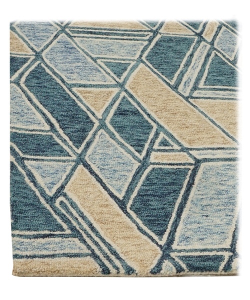 Hand Tufted Woolen Carpets - 80% Wool + 20% Cotton, Rectangle/round/custom Shapes | Easy To Clean, Non-slip, Modern Loop Pile Design