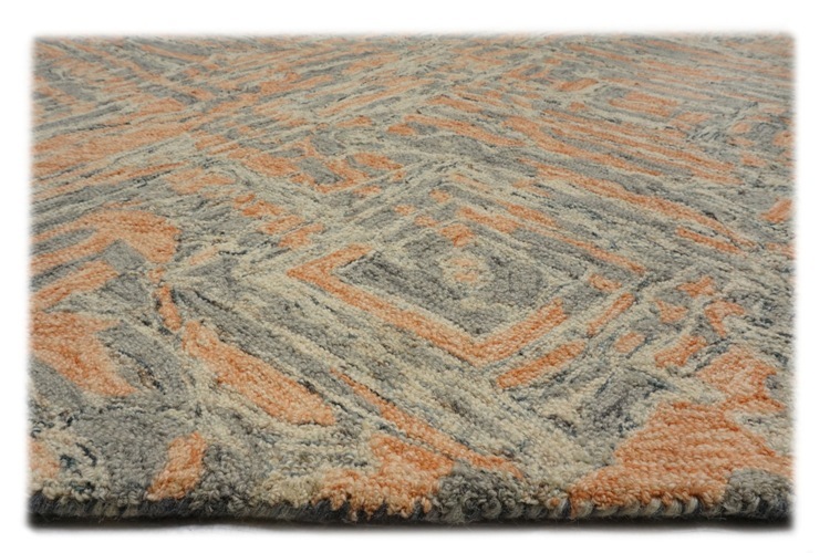 Hand Tufted Woolen Carpets - Loop Pile, 6-8mm Pile Height, 12-14mm Thickness | European Design, Non-slip, Easy To Clean, Customizable Sizes And Colors