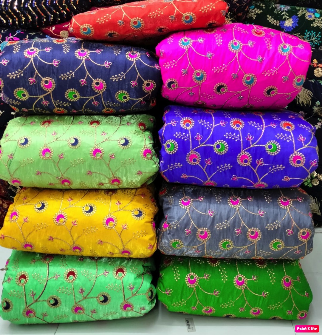 Embroidery Fabric - 100 Cm Length 44" Width | Multipurpose Use Washable Available In All Light & Dark Colours