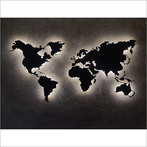 World Map Interior Design Laser Cutting Service