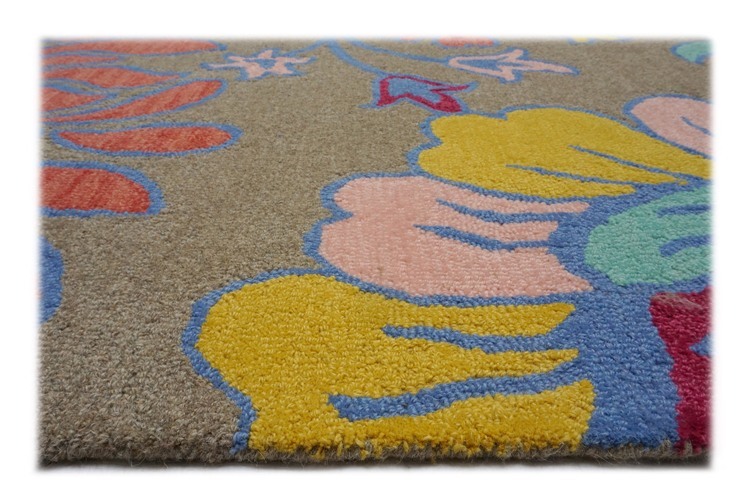 Modern Hand Tufted Woolen Carpets - Wool, 6-8mm Pile Height, Rectangular Shape | Easy To Clean, Non-slip, Customizable Colors And Designs