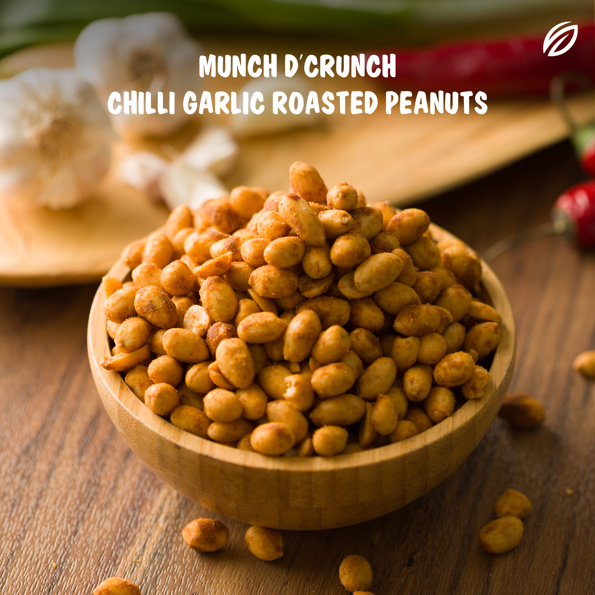 Shrego Chilli Garlic Roasted Peanuts 140g - Roasted Peanuts, 140g Size, Chilli Garlic Flavor | Fssai Certified, No Artificial Flavors Or Colors