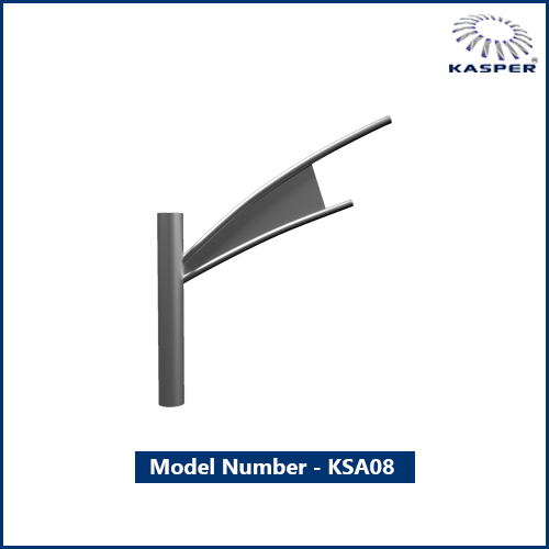 Single Arm KSA08 - Mild Steel, 0.5 to 3 Meter Length, Durable and Versatile Design