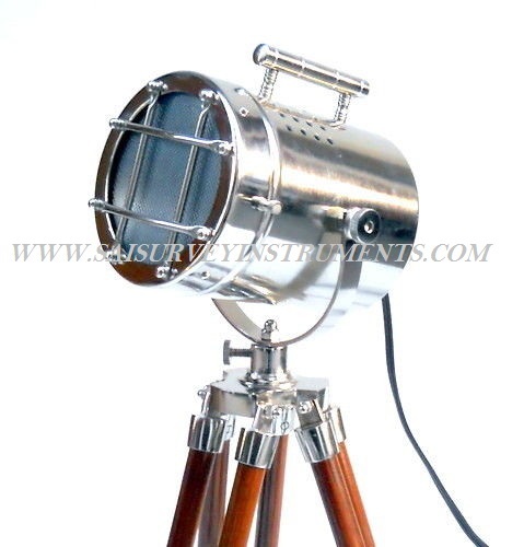 As Shown In Picture Marine Nautical Spotlight Wooden Tripod
