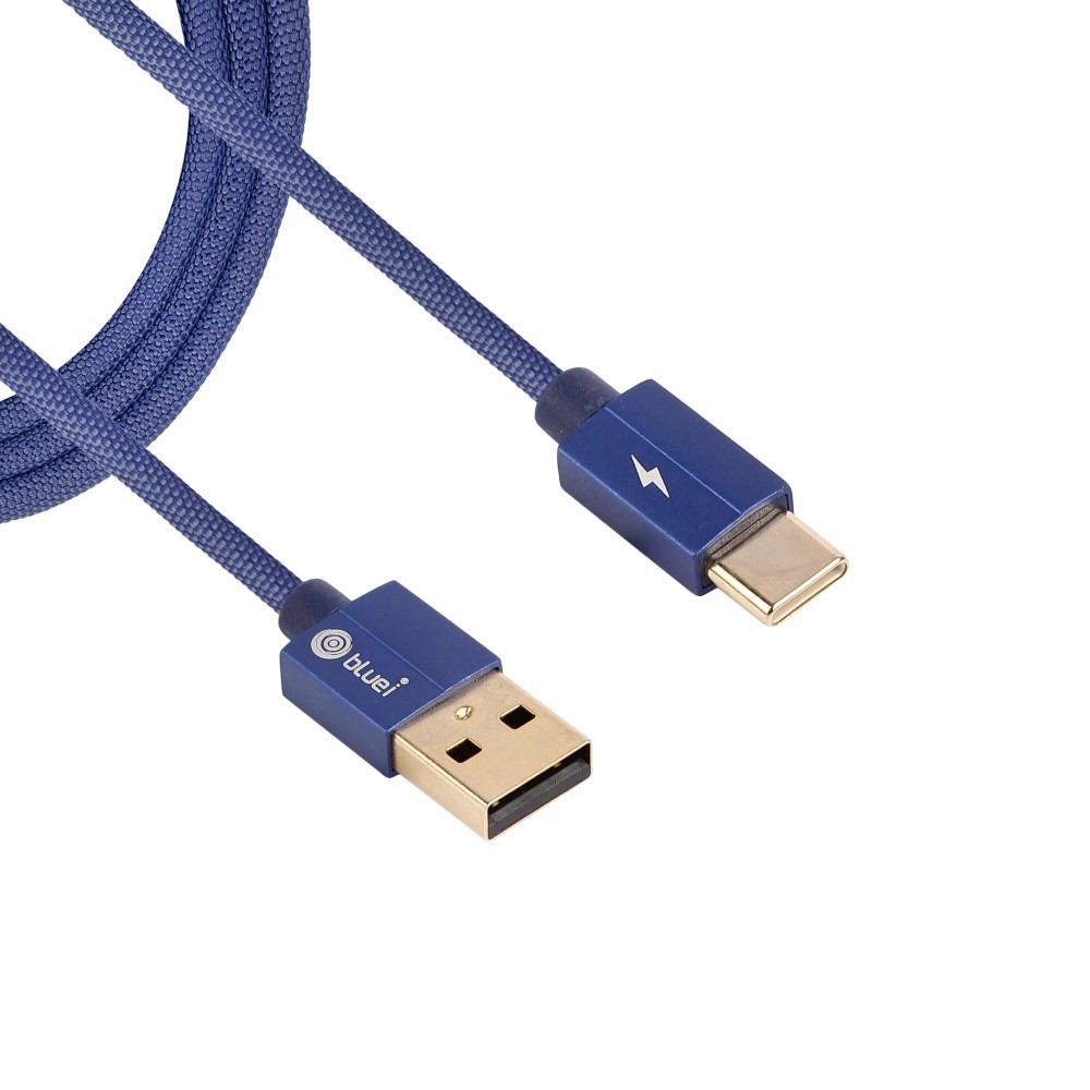 Dc-x11 Type C Fast Charging Data Cable - Cloth Braided, 1 Meter Length | 2.4a Fast Charge, Tangle-free Design, 480 Mbps Sync Speed