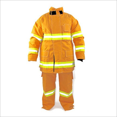 Fire Safety Suit - Polyester Material, Yellow Color | Personal Safety Equipment for Fire Safety