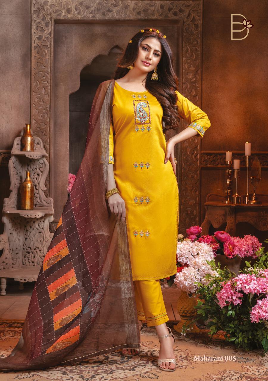 Embroidered Maharani Chanderi Silk Thread Work Sequence Work Dress Materials