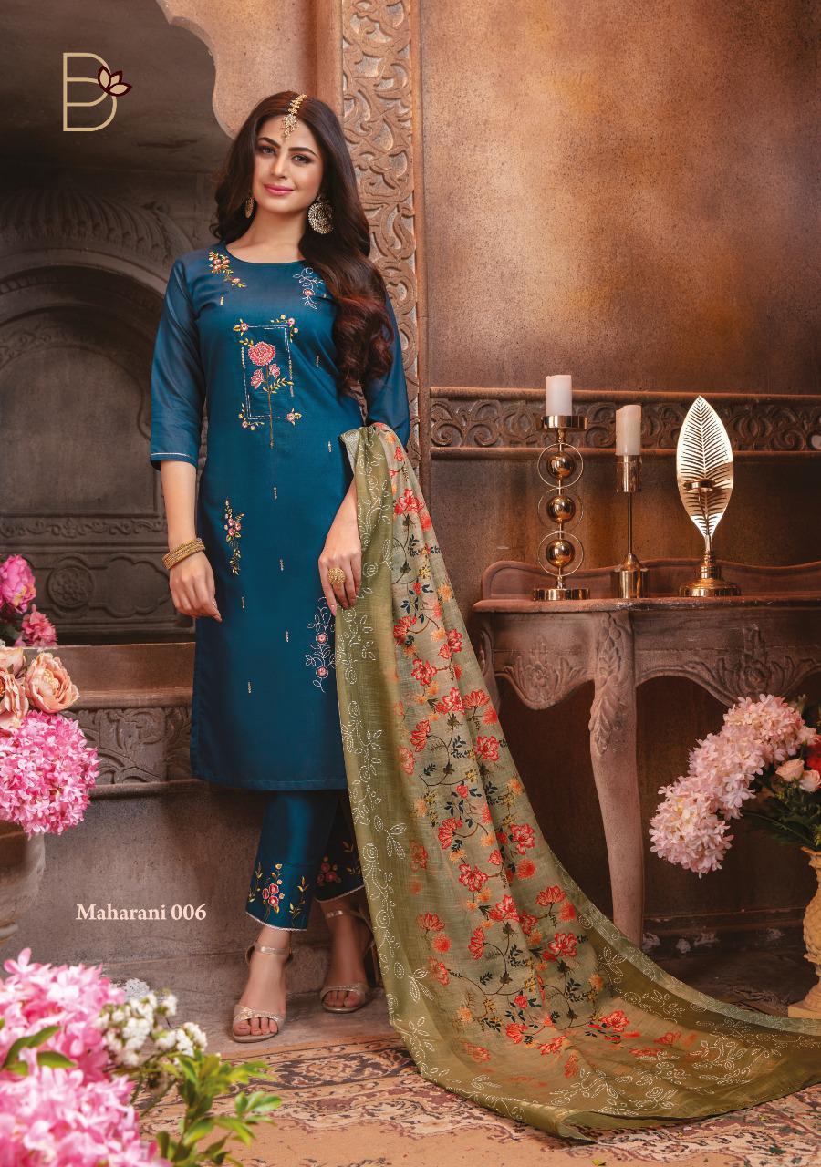 Embroidered Maharani Chanderi Silk Thread Work Sequence Work Dress Materials